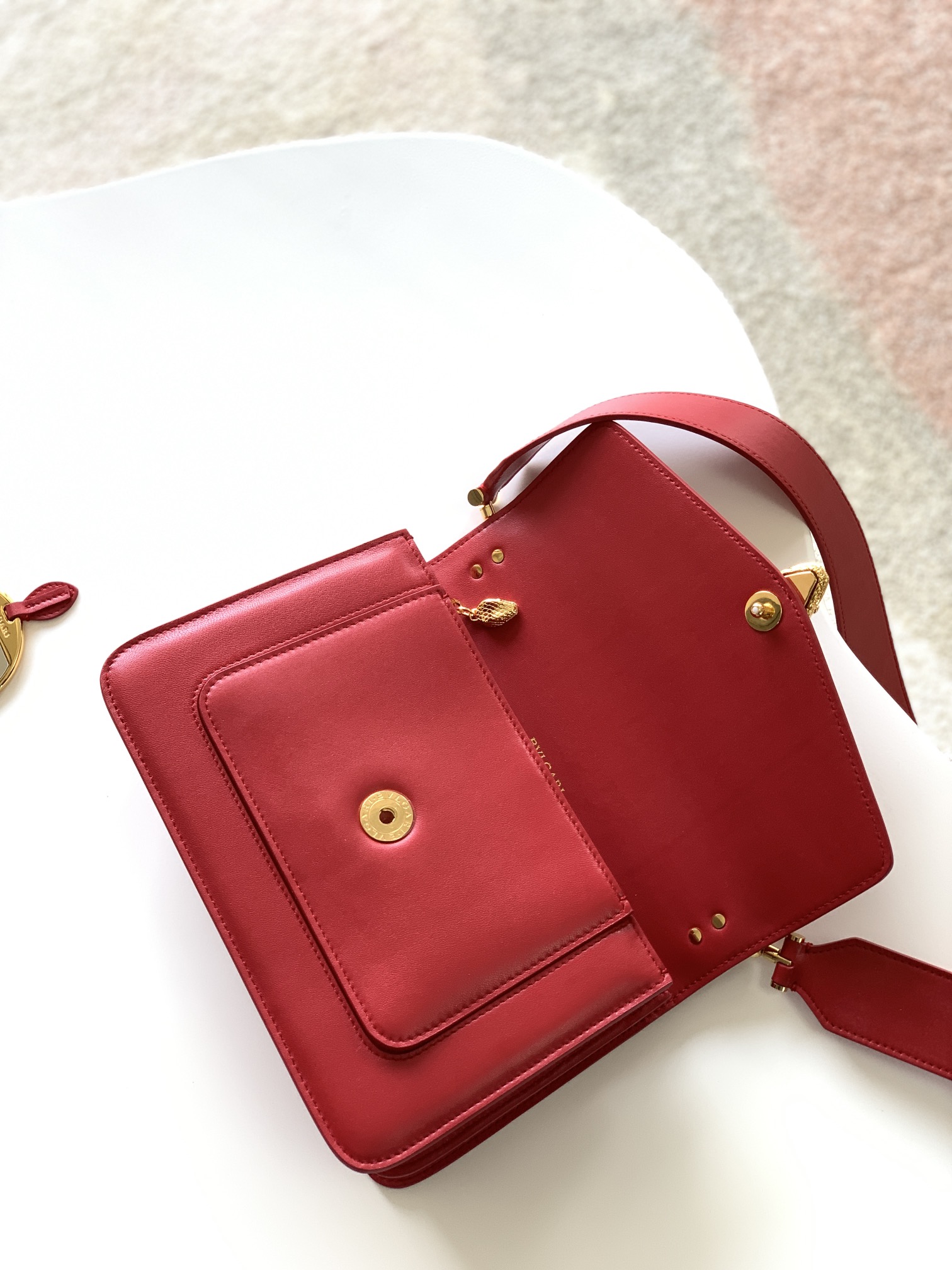 Bvlgari Serpenti Forever Medium Crossbody Bag Red